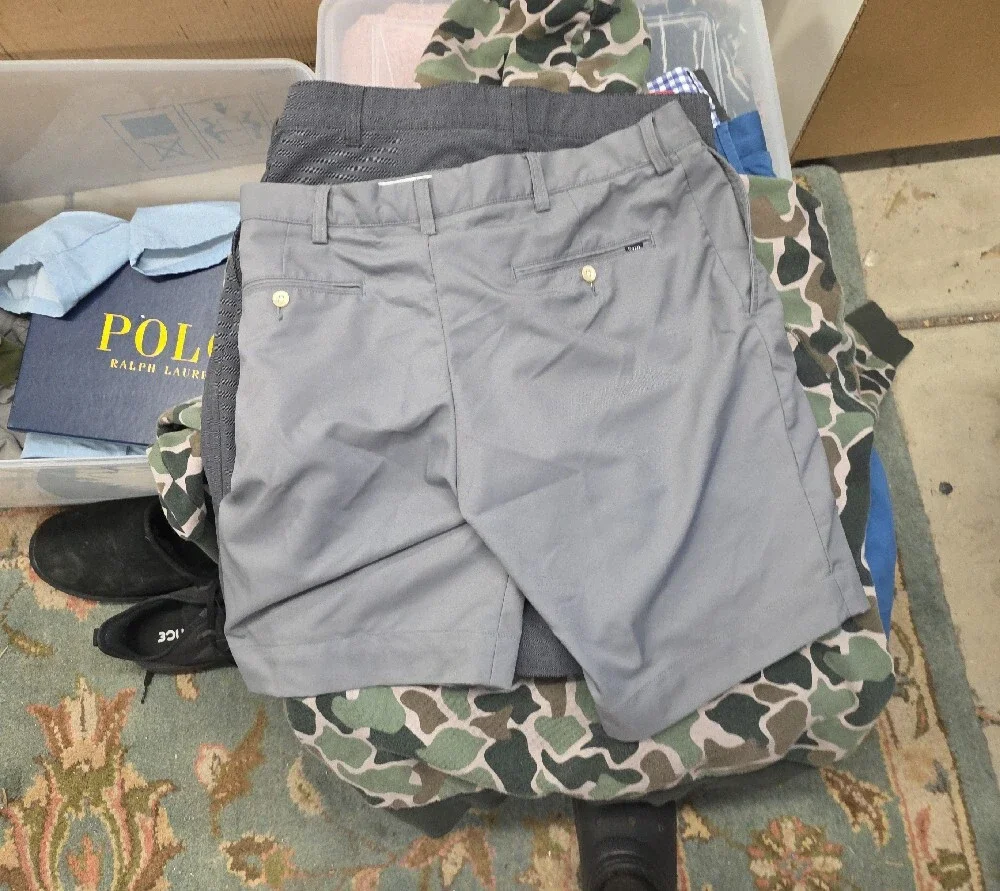 Polo by Ralph Lauren Light Gray Flat Front Men’s Shorts